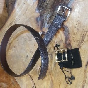 W. Kleinberg Brown Alligator Belt